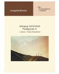 Lesegottesdienst Teil 1 2019/2020